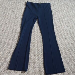 Mango Navy Flare Trousers